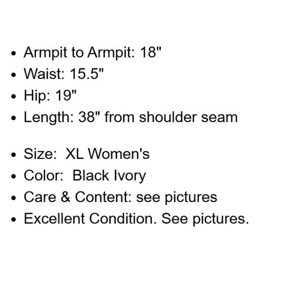 Jessica Simpson Sweater Dress Womens XL Black Ivory Stripes Knit Fit n Flare - Picture 4 of 12